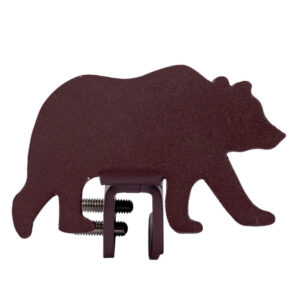 Grandura burgundy kodiak bear snow guard cutout